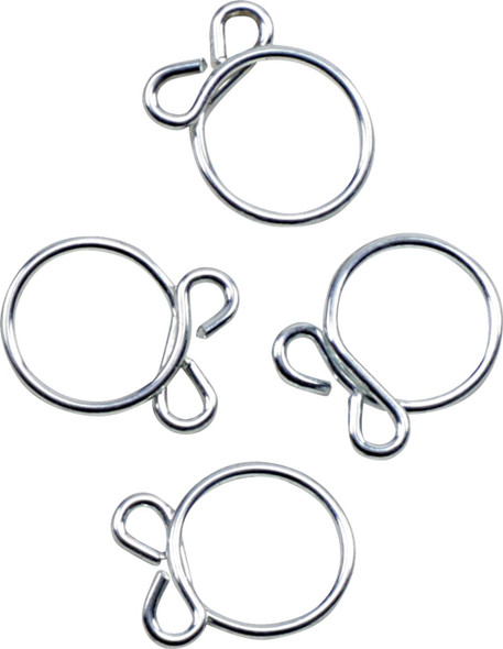 All Balls - 24011283 - Refill Clamp Kit - Fuel Line/Wire - Flat Ear - Silver - 13.5 mm - 4 Pack