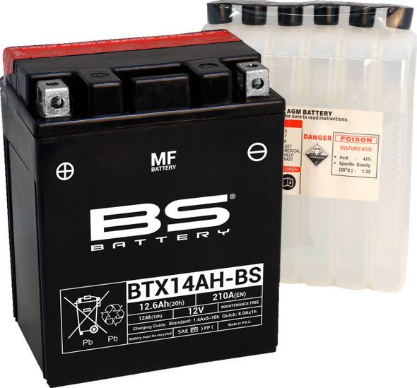 Bs Battery - 21130867 - Battery - BTX14AH-BS (YTX)