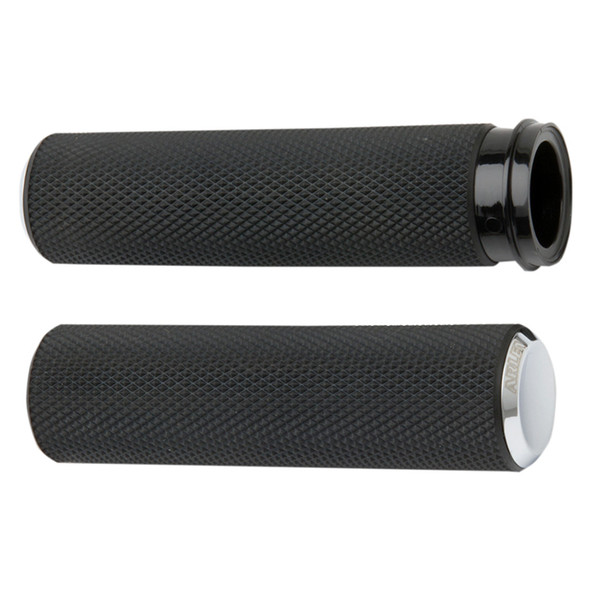 Arlen Ness - Knurled Fusion Throttle By Wire Grips - fits 1" Bars Arlen Ness - Knurled Fusion Throttle By Wire Grips - fits 1" Bars