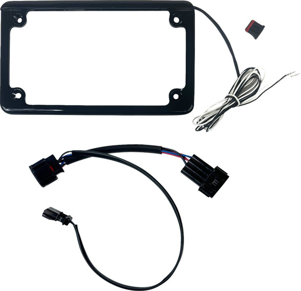 Custom Dynamics - 20302392 - Lighted License Plate Frame - Gloss Black - Talon