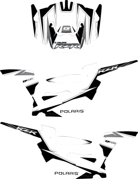 D'Cor Visuals - 43026162 - Complete Graphics Kit - White/Black - 2-Door - RZR