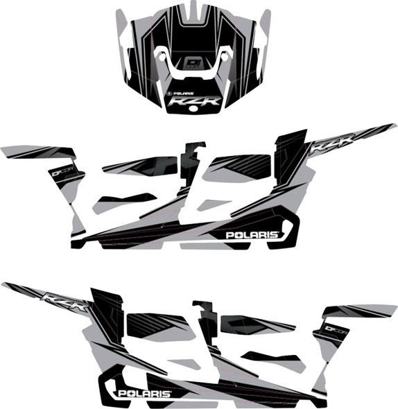 D'Cor Visuals - 43026171 - Complete Graphics Kit - Silver/Black - 4-Door - RZR