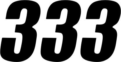 D'Cor Visuals - 43100844 - SX Plate Number - #3 - Black - 4"