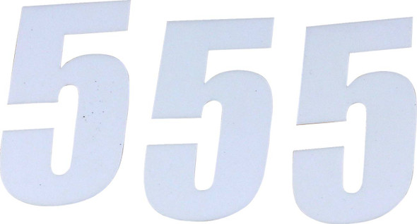 D'Cor Visuals - 43100866 - SX Plate Number - #5 - White - 4"
