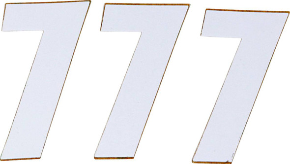 D'Cor Visuals - 43100868 - SX Plate Number - #7 - White - 4"