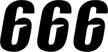 D'Cor Visuals - 43100877 - Slash Number Plate - #6 - Black - 6"