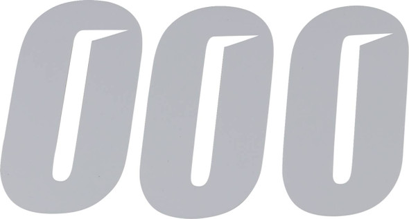 D'Cor Visuals - 43100891 - Slash Number Plate - #0 - White - 6"