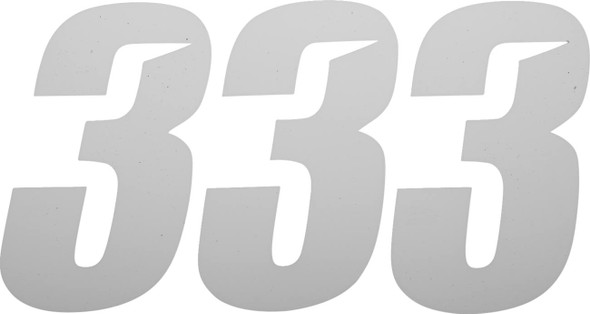 D'Cor Visuals - 43100894 - Slash Number Plate - #3 - White - 6"