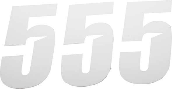 D'Cor Visuals - 43100896 - Slash Number Plate - #5 - White - 6"