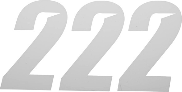 D'Cor Visuals - 43100903 - Slash Number Plate - #2 - White - 4"