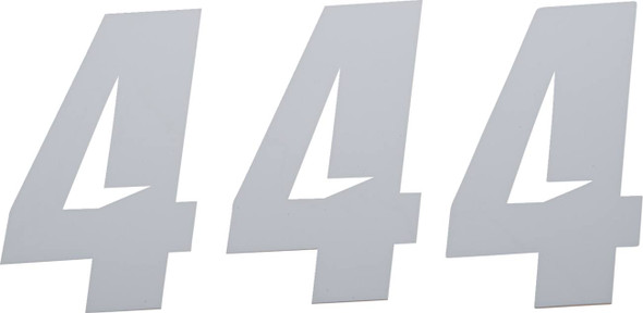 D'Cor Visuals - 43100905 - Slash Number Plate - #4 - White - 4"