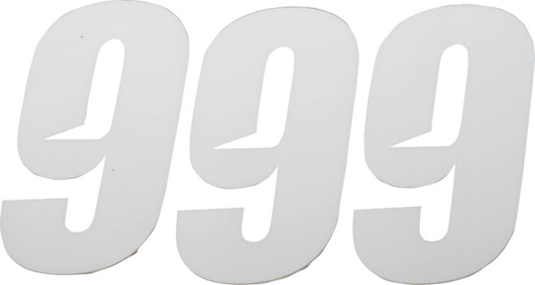 D'Cor Visuals - 43100910 - Slash Number Plate - #9 - White - 4"