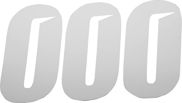 D'Cor Visuals - 43100921 - Slash Number Plate - #0 - White - 7"