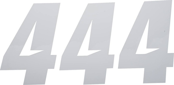 D'Cor Visuals - 43100925 - Slash Number Plate - #4 - White - 7"