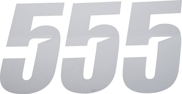 D'Cor Visuals - 43100926 - Slash Number Plate - #5 - White - 7"