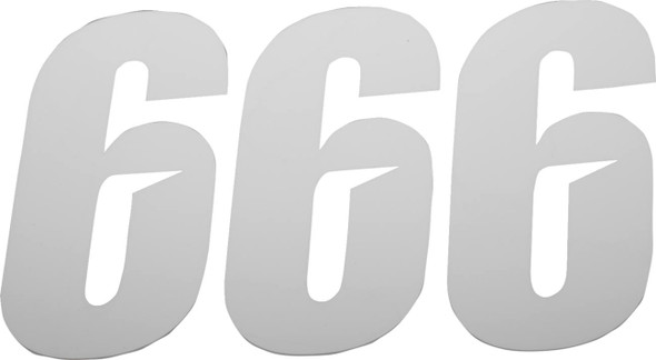 D'Cor Visuals - 43100927 - Slash Number Plate - #6 - White - 7"