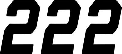 D'Cor Visuals - 43100933 - Race Number Plate - #2 - Black - 6"