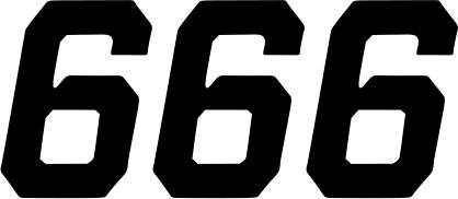 D'Cor Visuals - 43100947 - Race Number Plate - #6 - Black - 4"