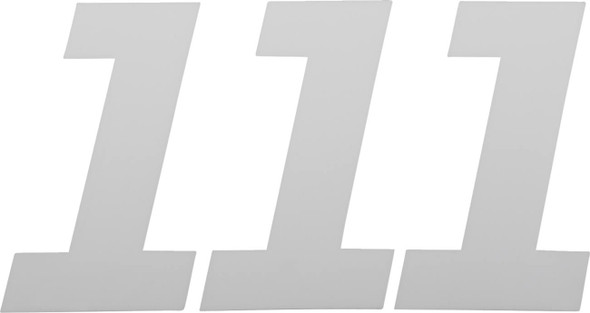 D'Cor Visuals - 43100962 - Race Number Plate - #1 - White - 4"