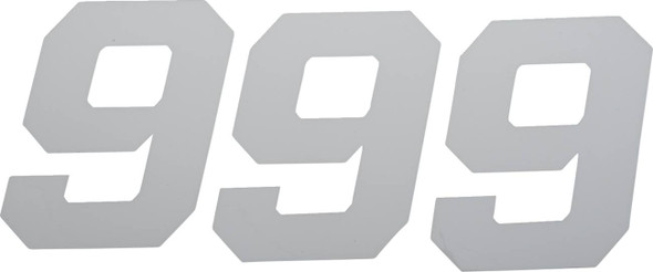 D'Cor Visuals - 43100970 - Race Number Plate - #9 - White - 4"