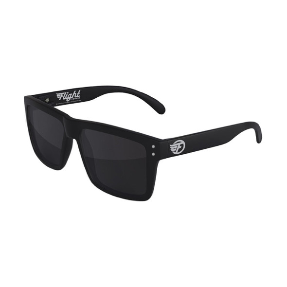 Flight Eyewear Benny V2 Square Sunglasses - Black Frames/ Smoke Lenses 