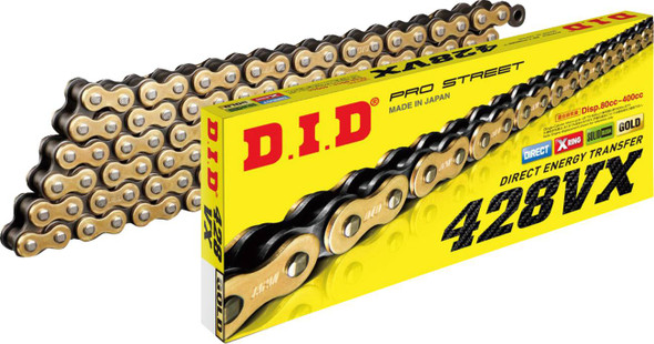 Did - 12232117 - 428 VX - Drive Chain - 120 Links - Gold and Black