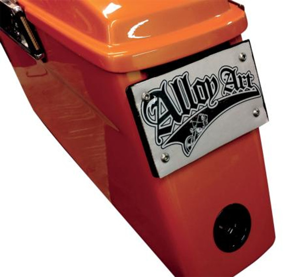 Alloy Art - Saddlebag License Plate Mount fits '99-'19 Harley Touring Models w/ Hard Bags Alloy Art - Saddlebag License Plate Mount fits '99-'19 Harley Touring Models w/ Hard Bags