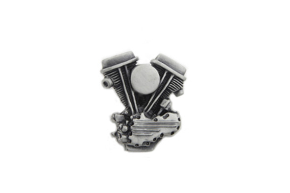 Panhead Lapel Pin - Silver Patina