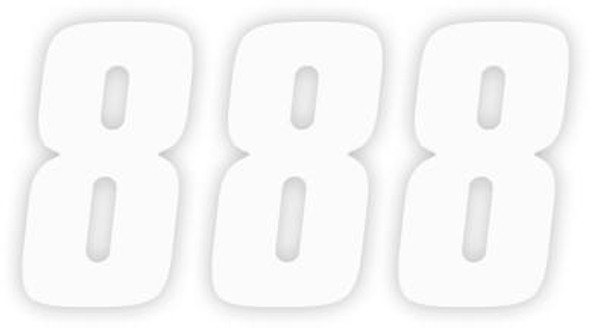 Factory Effex - 43100282 - FX Factory Number 8 - White - 6" Factory Effex - 43100282 - FX Factory Number 8 - White - 6"