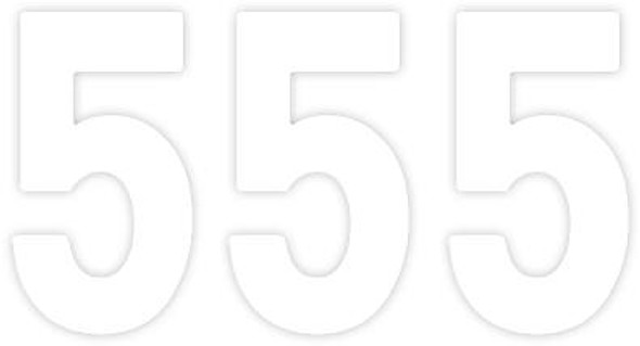 Factory Effex - FX024355 - Pro Number 5 - White - 7" Factory Effex - FX024355 - Pro Number 5 - White - 7"