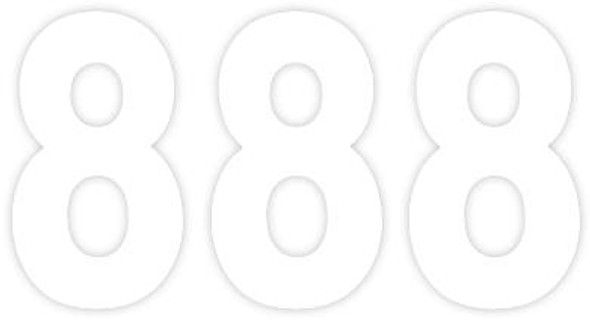 Factory Effex - FX024358 - Pro Number 8 - White - 7" Factory Effex - FX024358 - Pro Number 8 - White - 7"