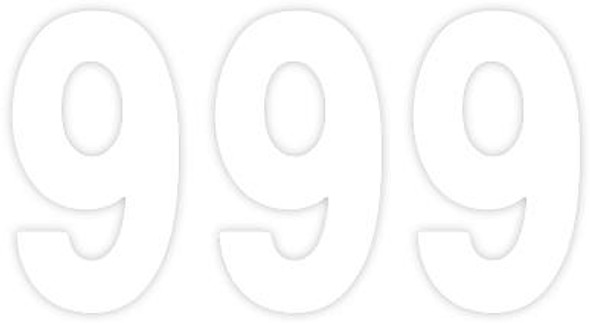 Factory Effex - FX024359 - Pro Number 9 - White - 7" Factory Effex - FX024359 - Pro Number 9 - White - 7"