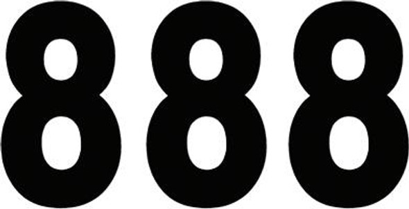 Factory Effex - FX024368 - Pro Number 8 - Black - 8" Factory Effex - FX024368 - Pro Number 8 - Black - 8"