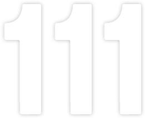 Factory Effex - FX024371 - Pro Number 1 - White - 8" Factory Effex - FX024371 - Pro Number 1 - White - 8"