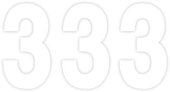 Factory Effex - FX024373 - Pro Number 3 - White - 8" Factory Effex - FX024373 - Pro Number 3 - White - 8"