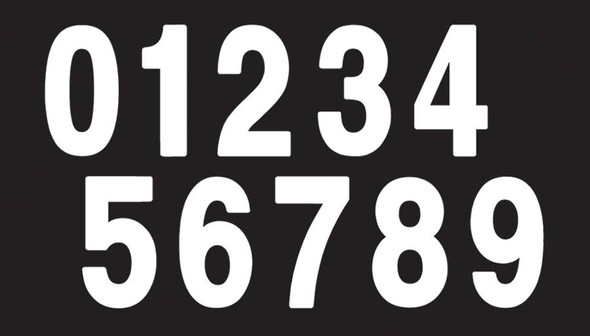 Factory Effex - FX030201 - Mini Pro Number 1 - White - 5"