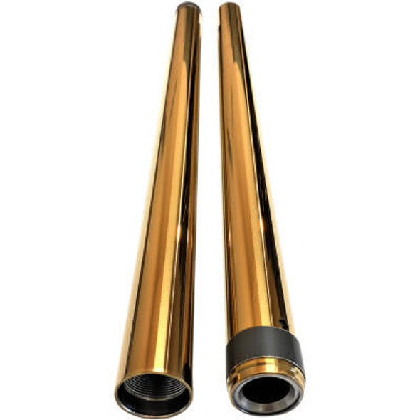  Pro-One 39MM Gold Titanium Nitrite Coated Harley Fork Tubes - (+2" Over) 26.25" (See Desc.) 