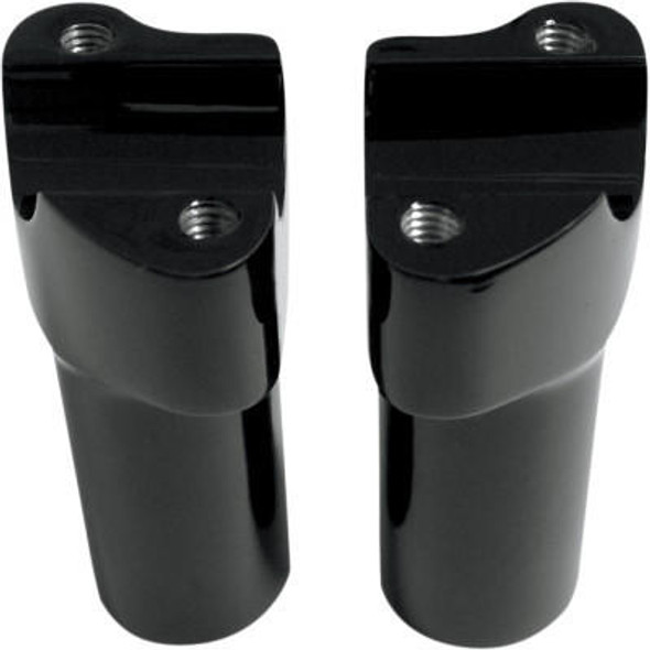 Drag Specialties 3" Buffalo Billet Aluminum Handlebar Risers - Black
