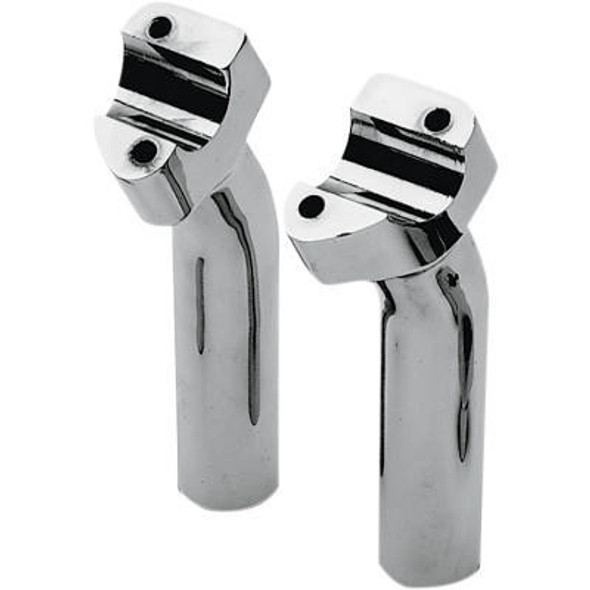  Drag Specialties 5.5" Buffalo Billet Aluminum Pullback Handlebar Risers - Chrome 