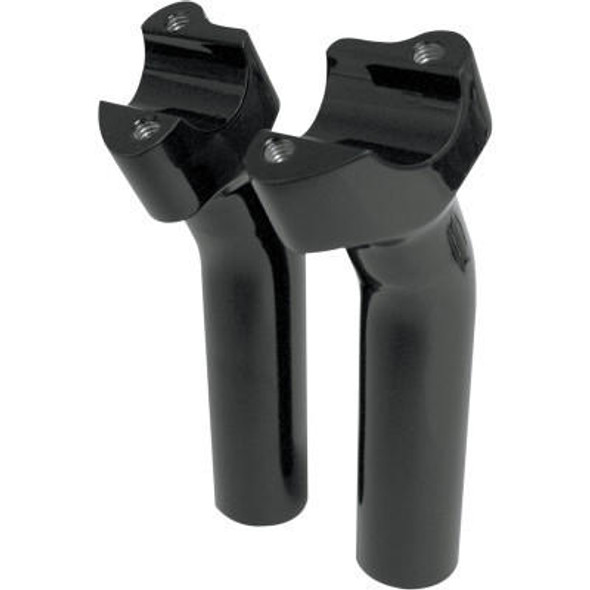 Drag Specialties 5.5" Buffalo Billet Aluminum Pullback Handlebar Risers - Black