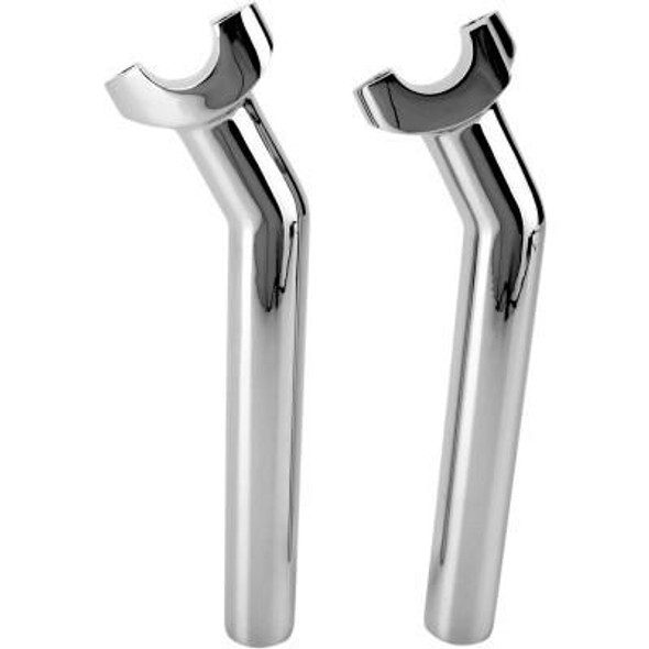 Drag Specialties 8.5" Forged Aluminum Pullback Handlebar Risers - Chrome Drag Specialties 8.5" Forged Aluminum Pullback Handlebar Risers - Chrome