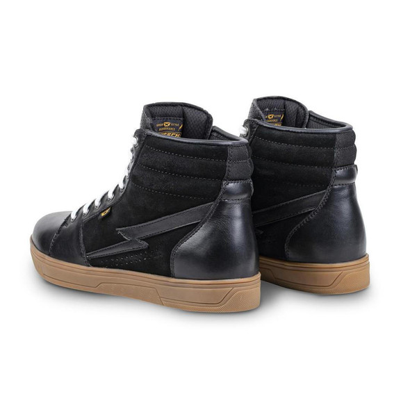  Cortech The Slayer Suede/ Leather High-Top Riding Shoe - Black/ Gum 