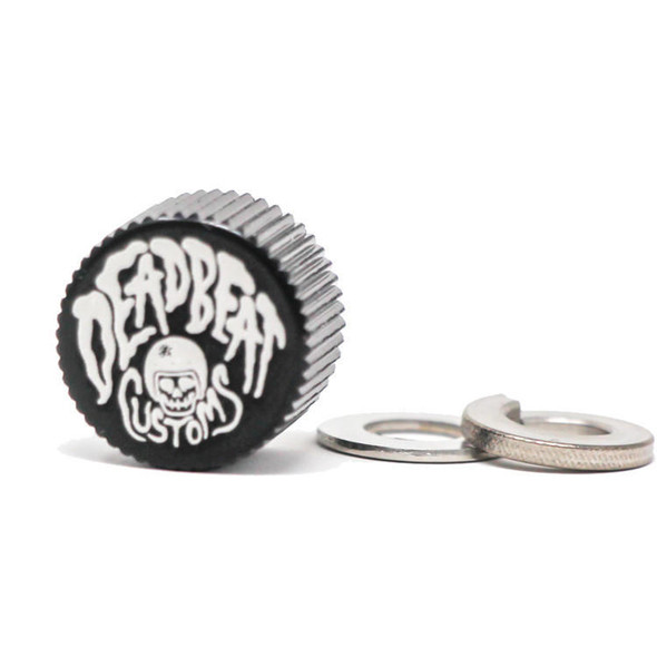 Deadbeat Customs Skull Harley Seat Screw fits '96 & Up (1/4"-20 Thread)
