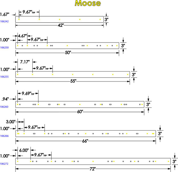 Kfi Products - 45011219 - Plow Wear Bar - 55" Kfi Products - 45011219 - Plow Wear Bar - 55"