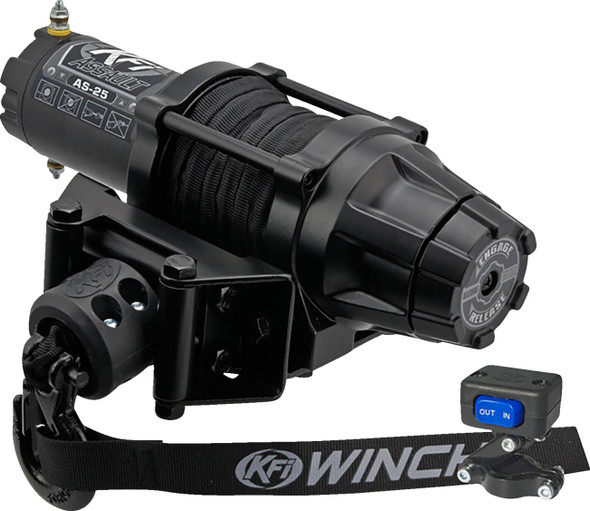 Kfi Products - 45050931 - AS-25 Assault Winch - 2500 lb - Synthetic Cable - 50'