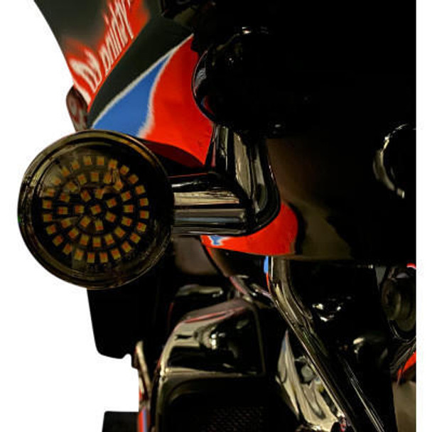  Custom Dynamics - Genesis Solid Amber/White Turn Signals fits US Model W/ Front 1157 Dual Contact Bases 
