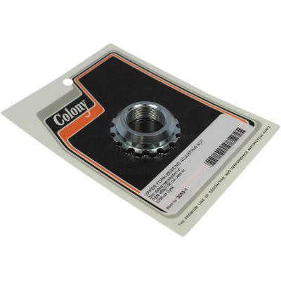 Colony Machine - Upper Fork Bearing Adjustment Nuts fits '06-'17 Dyna Models (See Desc.)