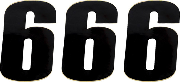 Moose Offroad - 43100646 - Race Number 6 - Black - 4.5"