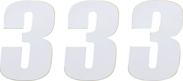 Moose Offroad - 43100653 - Race Number 3 - White - 4.5"