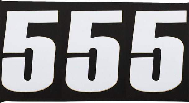 Moose Offroad - 43100655 - Race Number 5 - White - 4.5"